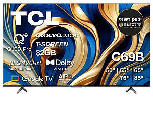 �������� ���� TCL 50" 50C69B UHD Google TV 4K QLED 